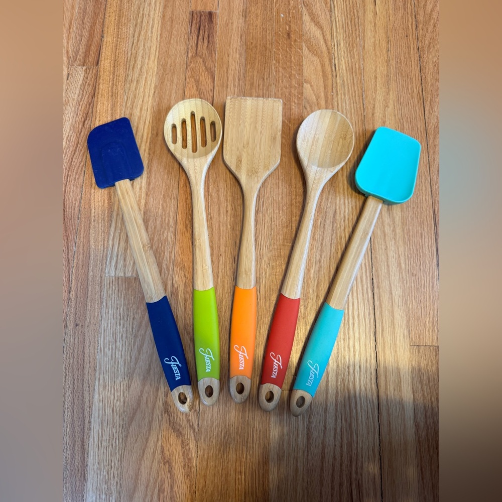 Fiesta ware wooden cooking utensils